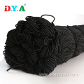 Stock Black White Polyester Round Elastic Cord String